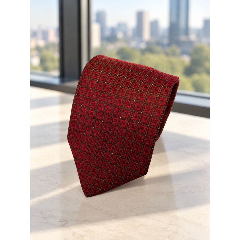 Brooks Brothers Men’s Silk Necktie Red Plaid Classic 58” x 3.5”